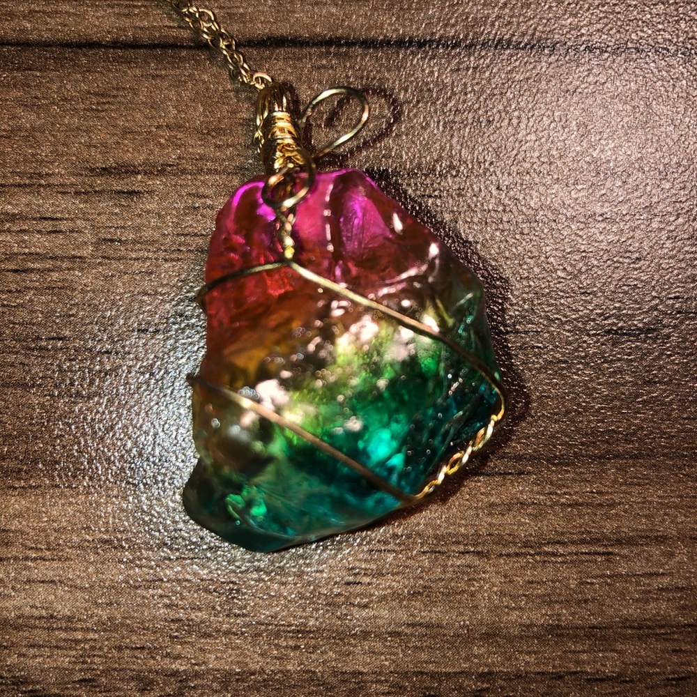 SOLD Wire Wrapped Fairy Candy Crystal